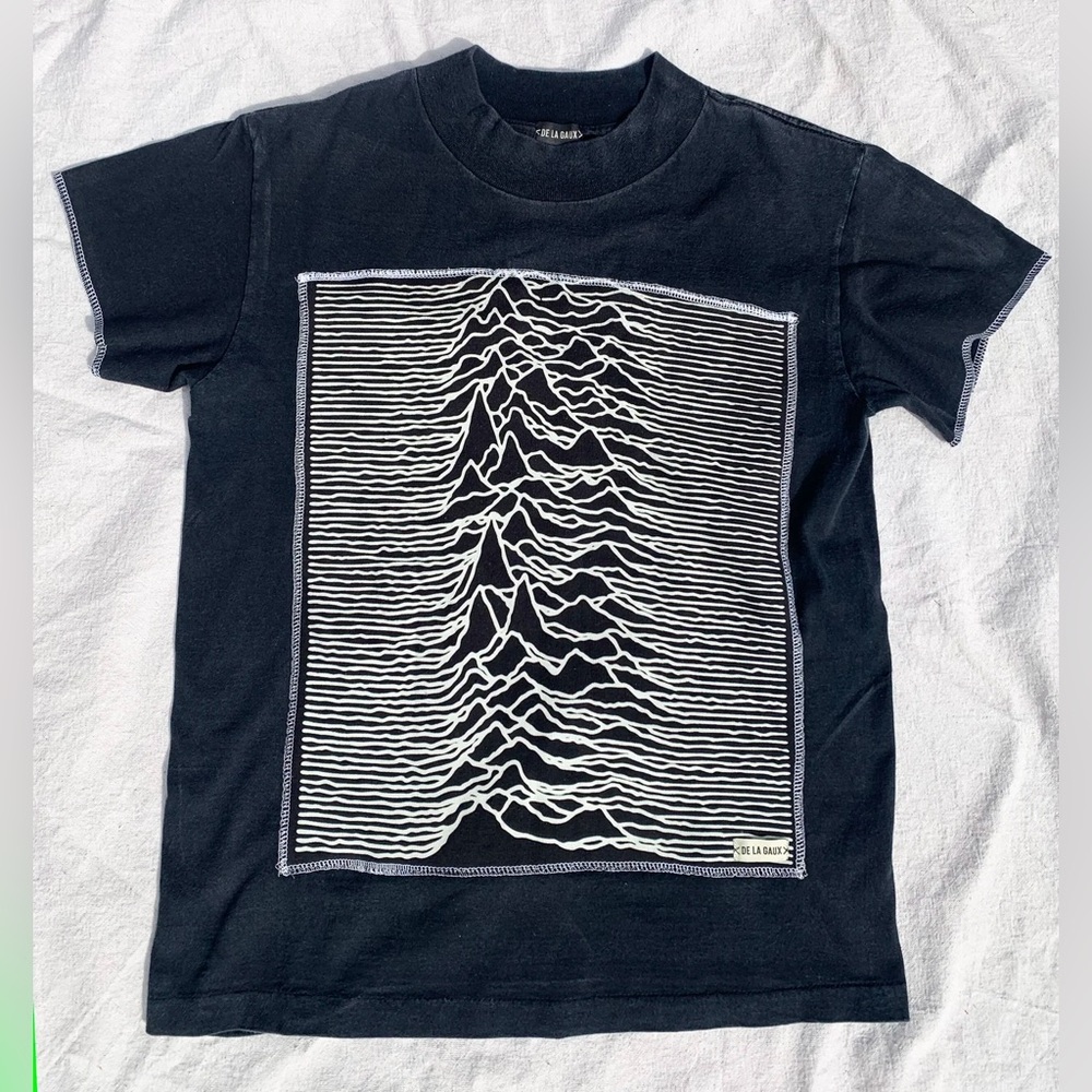 Upcycled Joy Division Mock Neck Tee